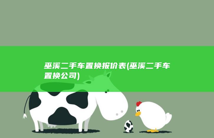 巫溪二手车置换公司